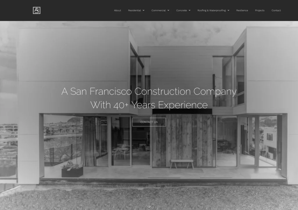 Image of client site called ABEI or Associated Builders in San Francisco.